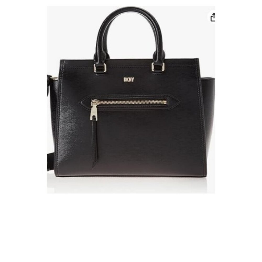 DKNY Chelsea faux-leather small satchel bag - Black (No long strap)